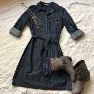 Denim Belted Dress